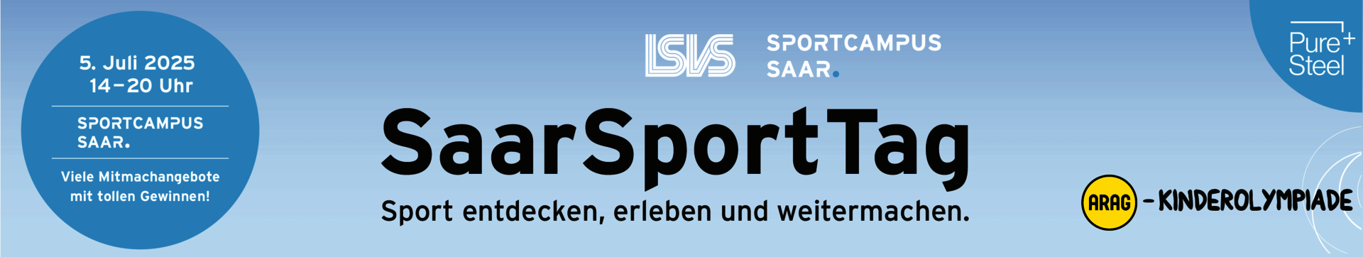 Werbebanner zum SaarSport Tag des LSVS