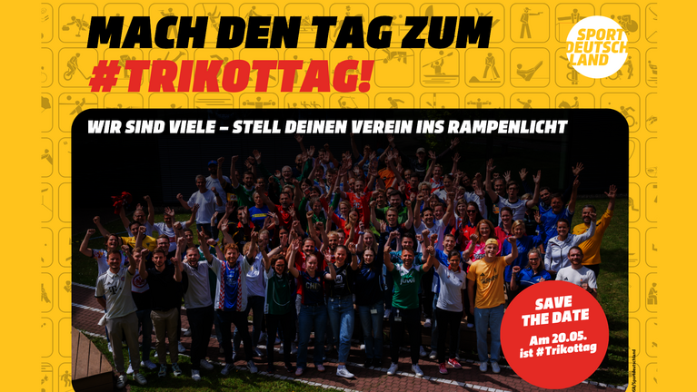 Kampagnenplakat zum Trikottag des DOSB