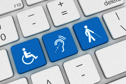 Tastatur mit Symbolen zur Barrierefreiheit