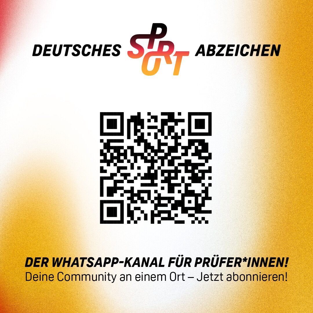 Werbegrafik mit einem QR-Code zum Deutschen Sportabezeichen
